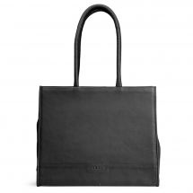 Custodia in pelle a maglia - Muud - Borsa shopper Bina XL - Nero