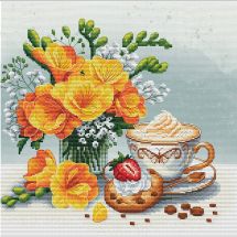 kit ricamo a punto croce - Nova Sloboda - I piaceri del mattino