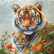 kit ricamo a punto croce - Nova Sloboda - Mamma tigre e il suo piccolo