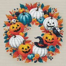 kit ricamo a punto croce - Nova Sloboda - Corona di Halloween
