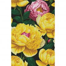 kit ricamo a punto croce - Nova Sloboda - Peonie soleggiate