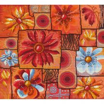 Kit punto croce con perle - Nova Sloboda - Mosaico di fiori