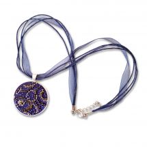 Kit di gioielli per ricamare perline - Life is beautiful - Ciondolo blues