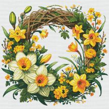 kit ricamo a punto croce - Nova Sloboda - Corona di fiori profumati