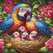 kit ricamo a punto croce - Nova Sloboda - Famiglia colorata