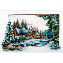 kit ricamo a punto croce - Needleart World - Paesaggio di neve