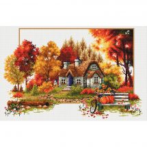 kit ricamo a punto croce - Needleart World - Chalet di autunno