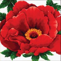 Kit Punto Croce - Ladybird - Peonia rossa