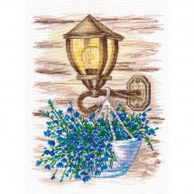 Kit Punto Croce - Oven - Lanterna con fiori