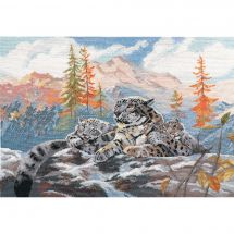 kit ricamo a punto croce - Oven - Leopardo della neve