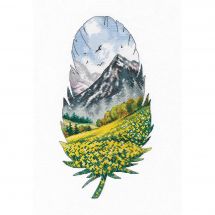 kit ricamo a punto croce - Oven - Paesaggio di montagna - 1