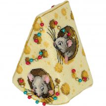 Kit di ornamenti da ricamare - Panna - Formaggio per topi