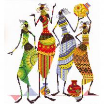 Kit Punto Croce - Panna - Donne africane