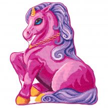 Kit cuscino da ricamo - Panna - Il mio unicorno