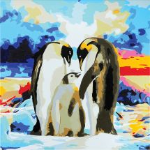 Kit di pittura per numero - Craft Buddy - Famiglia di pinguini