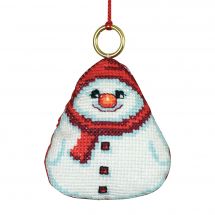 Kit di ornamenti da ricamare - Permin - Pupazzo di neve