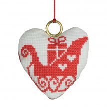 Kit di ornamenti da ricamare - Permin - slitta