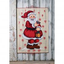 Kit Punto Croce - Permin - Calendario dell'Avvento - Babbo Natale e l'uccello