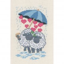 Kit Punto Croce - Permin - Pecore sotto la pioggia