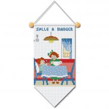 Kit per banner da ricamo - La planète mauve - Sala da pranzo
