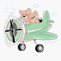 Kit Punto Croce - Princesse - Orsetti gommosi in aereo