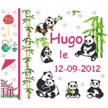 Kit Punto Croce - Princesse - Nascita Panda