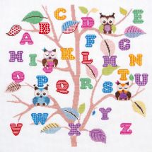 Kit Punto Croce - Princesse - ABC "albero alle civette"