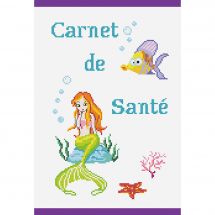 Kit per la copertina del libro a ricamo - Princesse - Fondo marino
