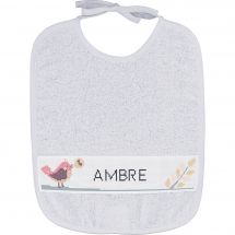 Kit bavaglino da ricamo - Princesse - L'albero degli uccelli - Rosa