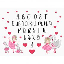 Kit Punto Croce - Princesse - Alfabeto - La mia piccola ballerina