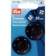 Bottoni a pressione - Prym - 2 bottoni automatici - 30 mm - nero