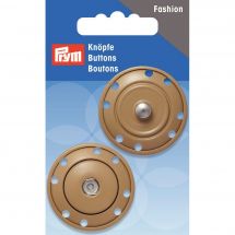 Bottoni a pressione - Prym - Bottoni a pressione in ottone beige - 35 mm