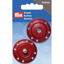 Bottoni a pressione - Prym - Bottoni a pressione per cucire in ottone rosso - 35 mm