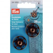 Bottoni a pressione - Prym - 2 bottoni automatici per lana 25 mm bronzo