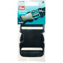 Fibbie e clip - Prym - Bouclip Nera - 50 mm