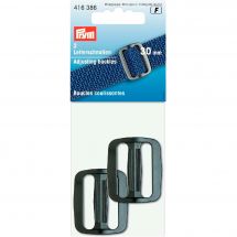 Fibbie e clip - Prym - Fibbie scorrevoli nere - 30 mm