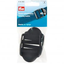 Fibbie e clip - Prym - Fibbia di regolazione nera - 40 mm