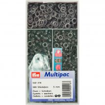 Occhielli e rivetti - Prym - 500 occhielli colore ottone brunito - 5 mm
