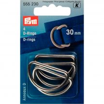 Accessorio per la borsa - Prym - Anelli in D - 30 mm argento