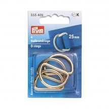 Accessorio per la borsa - Prym - Anelli a D - 25 mm oro