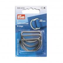 Accessorio per la borsa - Prym - Anelli a D - 30 mm argento scuro