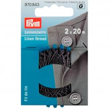 Filo da cucire - Prym - Filo di lino grigio - 2 x 20 m