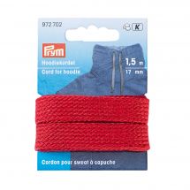 Rinforzi Ferro su ferro - Prym - Cavo per felpa con cappuccio 17 mm rosso