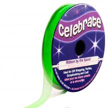 Organza su un rotolo - Celebrate - Organza semplice verde chiaro - 6 mm x 8 m