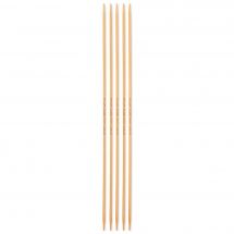 ferri a doppia punta - Prym - Set di 5 aghi a doppia punta di bambù per lavorare a maglia - 20 cm