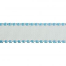 Treccia da ricamo a 50 cm - Zweigart - Aïda treccia bianca 5 bordi blu Zweigart Band, a 50 cm