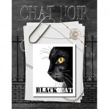 Foglio di punto croce - Isabelle Haccourt Vautier - Il gatto nero