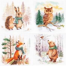 kit ricamo a punto croce - Alisa - Storie dalla foresta