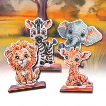 statuetta di diamante - Crystal Art D.I.Y - Pacchetto Animali Safari