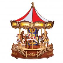 Puzzle meccanico in legno 3D - ROKR - Scatola musicale - Giostra classica